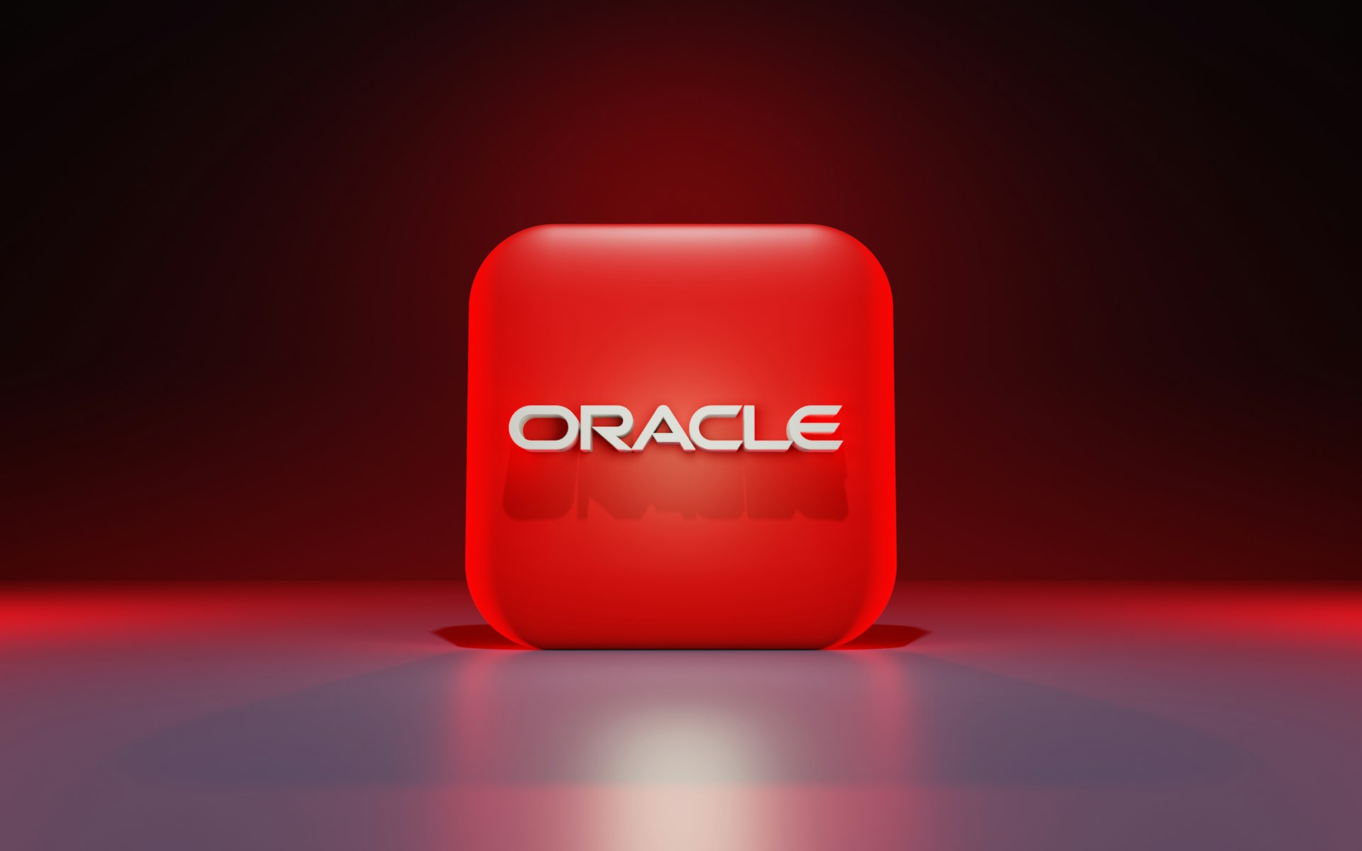 a red cube with white text